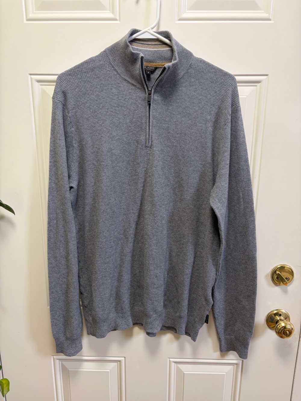 Ted baker 3/4 zip waffle knit pullover 4/L